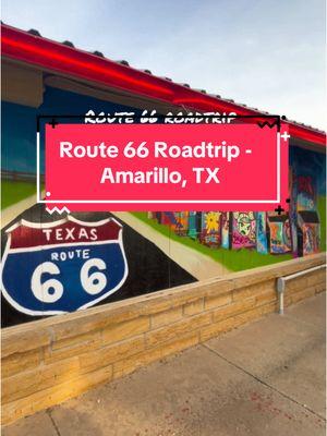 Taking Route 66 from Texas to California! Stop 1 was Amarillo, TX. Follow along as we share all of our roadtip details with you!  #route66 #route66roadtrip #route66texas #cadillacranch #bugranch #bigtexansteakhouse #travelfamily 