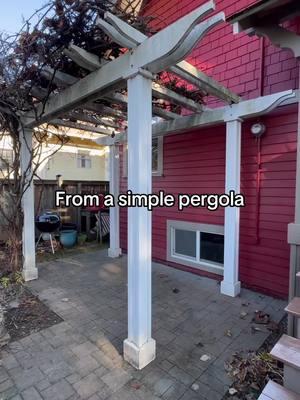 Turning a plain pergola into the ultimate catio escape! 🐾 Watch the transformation. ✨ . . . #outdoorcatio #catiopetenclosures #catiodiy #catioplans #catioideas #catenclosure #catioforcats 