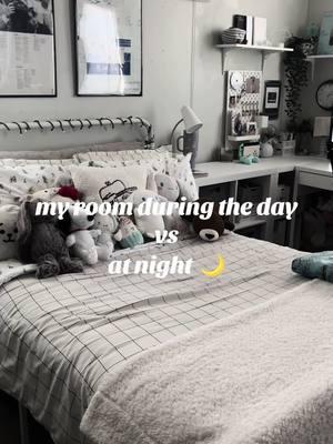 #endrwrld — ‧₊˚ ⛲️ ‧₊𓏲 ๋࣭ ࣪ ˖🎐 i love my room at night :) only natural lighting and lamps <3 no big light!!!  #kpopfyp #fyp #kpoproomdecor #tidytok #kpopbedroom #blueroomdecor #txt #bts #manga #anime #ohshc 