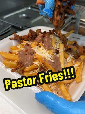 LOADED FRIES‼️👌😋Are you ready for the best pastor fries⁉️🔥🔥 📍6883 S. Eastern Ave #200 Las Vegas. ⏰ 10:00 AM - 8PM  Everyday  🚚 Foodtruck 4915 Steptoe St  ⏰6PM-12AM Fri & Sat #fries #frieslover #asadafries #fries🍟 #frenchfries #loadedfries #vegaslocal #vegasfood #lasvegasfood #lasvegaslocals #lasvegasrestaurants #lasvegaseats #mexicansbelike #mexicanrestaurant #restaurantemexicano #snack #snacking 