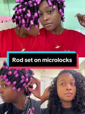 You don’t need long hair to do a rod set on your sisterlocks or your microlocks. Just go for it. #microlocstyles #sisterlocks #locstyles 