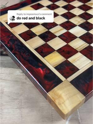 Replying to @impoorious What Color Should We Do Next? #woodworking #resin #epoxy #epoxyresin #epoxyart #epoxyresinart #chess #chesstok #chessboard #chessboards #chesstiktok #chessmaster #DIY #diyproject #tiktokshopfindsfyp #flashsale 