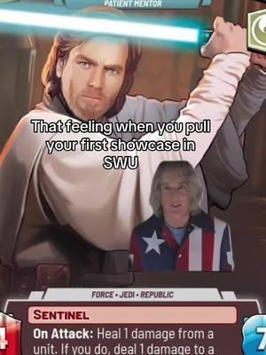 Have you pulled a showcase yet? #StarWarsUnlimited #StarWars #FantasyFlightGames #TradingCardGame #Meme #TCGCollector #ObiWanKenobi 