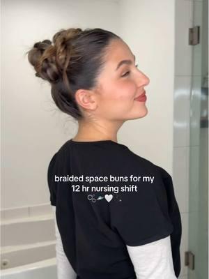 obsessed with space buns!! #spacebuns #spacebunstutorial #spacebunshairstyle #hairstyles #nursinghairstyles #nursehair #hairtutorial #funhairstyles #hairtok #hairinspo #nursehairinspo #hairstyleideas 