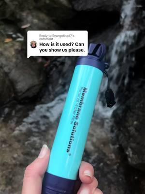 Replying to @Evangelina67 There’s 2 ways you can use the @Membrane Solutions Straw Water Filter. I didn’t know you could connect it to a water bottle until recently, which I thought was pretty cool cause you don’t always want to stay by the water source. 😊 #membranesolutions #waterfilter #survival #Outdoors #survivalskills #survivaltips 