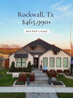 ✨Rockwall, Tx! ✨🏡 Comment “Rockwall” to learn more. Build the model home in this video starting at $465,990+ on 60ft. wide lots. Final price will depend on design and structure selections during the build process.  Why buy in Rockwall?🏡 * Rockwall county has one of the lowest property taxes in north Dallas  * Close proximity to Dallas only 25 miles east. * Lake Ray Hubbard, enjoy nature and outdoors  * Charming downtown and shops and restaurants only minutes away. One quick move in ready home of this floorplan priced at $485,286 is available. Builder is offering incentives if you use their preferred lender such as money towards closing costs or a lower interest rate. Community has 60ft and 70ft lots with single story and two story homes available. Homes as large as 3,799sqft.  Looking to buy send me a dm or schedule a call. Link in bio📞  #dallas #dallasrealtor #carrolltontx #rockwalltx #roysecity #fatetx #texashomes #newconstruction #newbuild #fyp