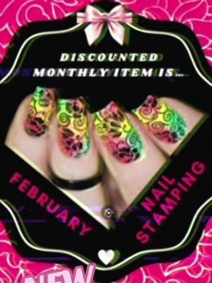 **NEW **starting the new year With Mystic Gigi Nails we do a discounted item for the month every month it changes and will be advertised. (Feb is Nail stamping 10% off) All the information is in the flyer (above).  Make sure to book your appointment and specify you want the monthly special with (what you want).  link is in the bio to book appointment. #mysticgiginails #nailsalon #monthlyspecial #Rivertonutah #nails #naildiscount #smallbusinessproducts #acrylicnails #gelpolish #pedicure #nailstamping #nailart #beautifulnails 