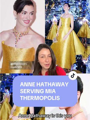 Anne Hathaway or Mia Thermopolis- PRINCESS of Genovia??? (Im going w Mia Thermopolis and you cant convince me otherwise) #annehathaway #miathermopolis #redcarpetlooks #celebritystyle #fashionreview 