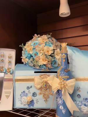 Baby blue gold set 😍✨🩵👑🎀 #quince #quinceañera #misxv #accessories #vestido #churchpillow #fypシ゚viral #custom #cojin #paratiiiiiiiiiiiiiiiiiiiiiiiiiiiiiii #boutique 