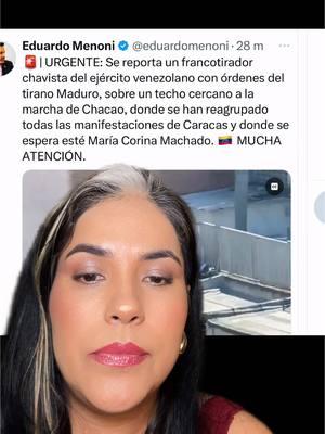 #un francotirador en Venezuela está vigilando a María Corina Machado #María #venezuela #edmundopresidente🇻🇪🇻🇪 #venezuelatiktok #marcenoticias #maduro #mariacorinamachado🇻🇪🙏🏻 #noticias #news #univision  #cnn  #greenscreen 