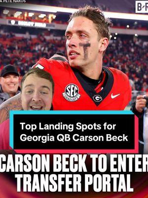 Top Landing Spots for Transfer Georgia QB Carson Beck 🏈🔥#CollegeFootball #greenscreen #transferportal #transfer #georgia #georgiabulldogs #georgiafootball #miami #northcarolina #billbelichick #cavindertwins #qb #cfb #football #carsonbeck #collegefootballtiktok #fyp 