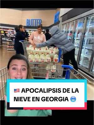 🇺🇸 APOCALIPSIS DE LA NIEVE EN GEORGIA 🥶 #usa #estadosunidos🇺🇸 #snowapocalypse #nieve 