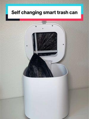 If you hate changing the trash, this smart self changing and sealing trash can will do it for you! #cooltechfinds #smarttrashcan #smarthome #techproducts 