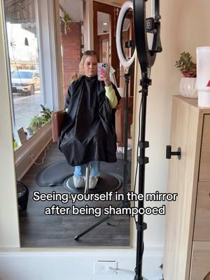 Welp. There goes my confidence😂 #hairsalon #salonchair #hairday #salonhumor 