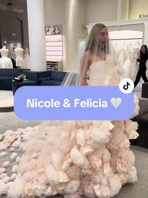 Dreaming of @Nicole + Felicia ✨🤍  Trunk Show this weekend at Kleinfeld.  #kleinfeld #sayyestothedress #princessbride #bride 