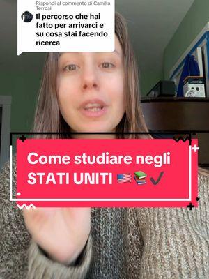 Risposta a @Camilla Terrosi Come ho fatto per arrivare a studiare negli Stati Uniti? 🇺🇸📚 #italianiallestero #yaleuniversity #dottorato #phdlife #connecticut #unamammaperamica #vistoamericano 