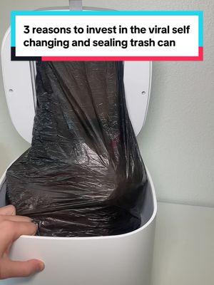 Here’s 3 reasons to invest in the viral self changing and sealing smart trashcan! #cooltechgadgets #cooltechfinds #smarttrashcan #automatictrashcan #selfsealingtrashcan 