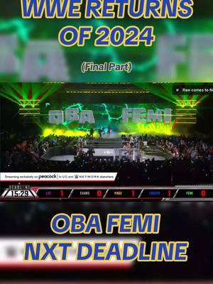 Returns of 2024 #WWE #wrestletok #wrestling #raw #nxt #smackdown #netflix #patmcafee #obafemi #legends #wwf #fyp 