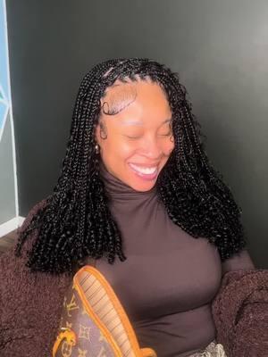 Boho Bob 🫠✨ #knotlessbraids #fyp #smallknotless #lashextensions #viralvideo #foryoupage #ducknails #bohoknotlessbraids #mississippihairstylist #texasbraider 