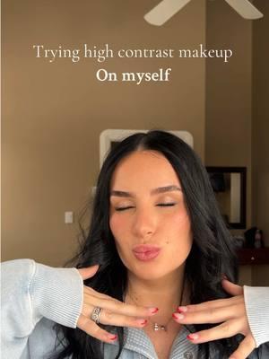 What do we think? 🤭🤭 #creatorsearchinsights #makeup #makeupideas #makeupidea #highcontrast #highcontrastmakeup @e.l.f. Cosmetics @Milani Cosmetics 