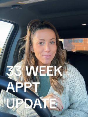 33 week appt update ✨ Getting SO CLOSE 👏🏼  #pregnancy #pregnancysymptoms #33weekspregnant #thirdpregnancy #momof3 #healthypregnancy 