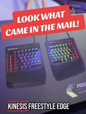 A split ergonomic gaming keyboard?! YES! The kinesis freestyle edge RGB ##fyp##starcitizen##streamer##keyboard##ergonomic