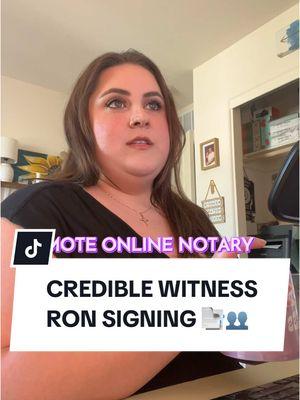 When you use a credible witness to identify a signer, the notary must administer an oath or affirmation to the credible witness in substantially the following form: “Do you (solemnly swear, or affirm) that you personally know _____ (name of person who signed the document)?” A credible witness is defined as someone who: 	1.	Swears or affirms that the signer of a document is the person whom they claim to be; and 	2.	Is personally known to both the signer and the notary public. The credible witness must be present at the time of notarization.  It’s important to note that the credible witness must be impartial and should not have a financial interest in, nor be a party to, the underlying transaction.  Additionally, the notary should record the details of the credible witness in their journal, including the witness’s full name, signature, and address, as well as noting that the witness is a credible witness.  This process ensures that the identity of the signer is properly verified, maintaining the integrity of the notarization process.  . . #notarybusiness #remoteonlinenotary #notarysigningagent #crediblewitness #shadowme 