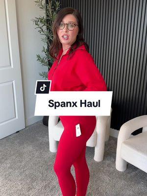 that red set is my fav♥️ but honestly the entire spanx haul was a win! #midsizefashion #midsize #activewear #activewearsets #jeans #jeanstryon #spanx #spanxjeans 