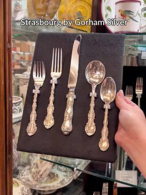 Have you ever wanted to transform your flatware choices from simple to spectacular? Strasbourg by Gorham Silver sterling silver flatware pieces are not just for meals, but real pieces of history and art. Introduced in 1897, during the opulent Gilded Age in American history, the design of Strasbourg is a beautiful combination of French Renaissance and Baroque motifs, reflecting the ornamented and elaborate styles popular in Europe during the late 19th century. One of Replacements top sterling patterns, will you transform your table settings? #sterlingsilver #heirloom #flatware #homedecor #tableware #grandmillenial #vintagecollection #tablewareset #athomewithreplacementsltd #1900s #20thcentury #americansilver