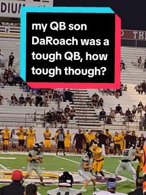 my QB son DaRoach was a tough QB, how tough though?? #daroachqb #daroach #daroachwins #quarterback #football #rgv956 