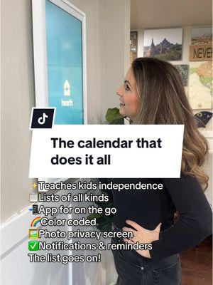 It really will make your life so much easier ✨ #hearthdisplay #digitalcalendar #motherhood #toddlermom #organizedhome #smarthome #momhacks 