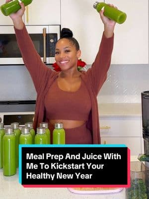 Meal prep and juice with me to kickstart your healthy new year 🤗 #mealprep #EasyRecipe #healthyrecipes #juicingrecipes #mealprepqueen 