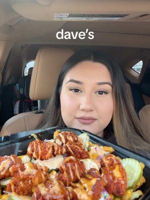 trying the new top loaded fries from @Dave’s Hot Chicken 🥵  #daveshotchicken #loadedfries #tastetest #mukbang #eatingvideo #crunchy #eatwithme #eatingshow #trending #fypシ 