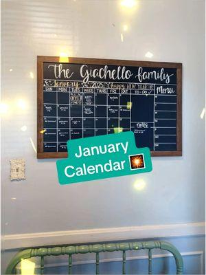 Hope your 2025 is amazing! And organized 😉 #wallcalendar #chalkboardcalendar #calendar #familycalendar #familyorganization #monthlycalendar #january 