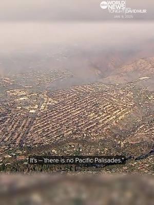 After the smoke cleared, aerial video shows homes in the #Palisades turned to rubble as far as the eye can see from the destructive #fires. “I’ve never seen anything like this,” KABC helicopter reporter Scott Reiff said of the scene. “It looks like a war zone.” #Malibu resident Jon Turteltaub's home was spared by the fires, but he’s surrounded by houses that are destroyed. "Pacific Palisades right now could just be taken off the map," Turteltaub said. "There are no Palisades." Complete coverage this evening on a special edition of #WorldNewsTonight.