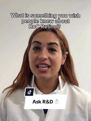 RoC Research and Development Manager, Kalen, answers the Retinol questions you *really* want to know: like does more expensive Retinol perform better? Let’s dive in. 🥼🔎  #rocskincare #retinol #bestretinol 