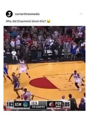 Draymond Green step back buzzer beater 😭 #cornerthreemedia #NBA #nbamemes 