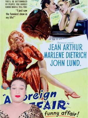 My review of A Foreign Affair (1948) 💋🎞️  #aforeignaffair #billywilder #marlenedietrich #ww2 #ww2movie #oldmovie #oldmovies #moviereview #moviereviews #oldhollywood #oldhollywoodmovies #1940s #cinephile #cinephilecommunity 