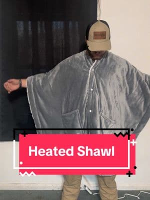 I swear once you put this on you will NOT want to get up!!  #Heated #Shawl #HeatedBlanket #Snuggie #Wearable #Soft #Lazy #Cozy #Warm #TikTokShop #TikTokShopFinds #fyp 