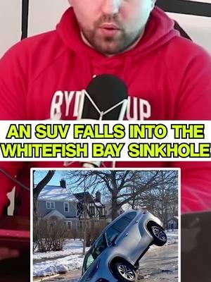 Not a good day in Whitefish Bay 😅😅 #whitefishbaywisconsin #sinkhole #comedy #wisconsincheck #news #wisconsinlife #ope #shotofwisco 