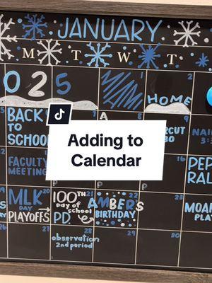 Always something else to add🤪 #handwriting #writing #asmr #satisfying #chalkboard #calendar #january #2025 