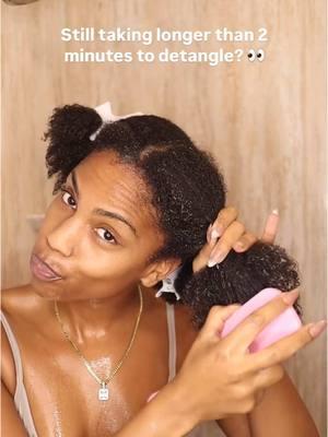 🔑Tips on using this method⬇️ 1. Use a thick conditioner that won’t instantly disappear as soon as you put your head under the water. I am using @Redken acidic bonding curls conditioner and it’s been a fav lately!  2. This wide tooth brush is heaven sent from @detangle_duette (Discount code: BREEZY10) You can also use a wide tooth comb, but it doesn’t detangle as well and doesn’t get out all the shed hairs. Link in my bio 3. Detangle in sections. I like to use 4! Give it a go your next wash day and let me know how it goes! 💕 #type4hair #naturalhair #detangling #detangle #unbrush #detanglingbrush #4bhair #4chair 