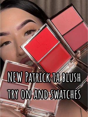 NEW @patrick ta BLUSH SHADES😍 which one is your fav???! @Patrick Ta Beauty #patrickta #patricktabeauty #patricktablush #patricktablushduo #blush #creamblush #powderblush #newmakeup #tryon #swatches 