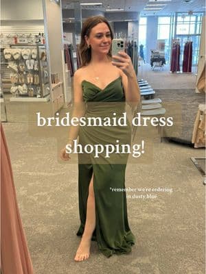 I finally have a bridesmaid dress!! Which one do you think I went with?! You’ll have to wait til April 12th to find out 😉 . #bridesmaid #bridesmaids #bridesmaiddresses #bridesmaidsdress #dress #dressshopping #davidsbridal @Davids Bridal Shop 