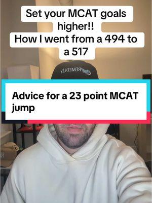 This is one of the biggest things I talk to students about who discuss their MCAT goals with me. Aim higher!! #mcat #mcatprep #mcatstudying #mcattips #mcatadvice #premedadvice #premed #premedstudent 