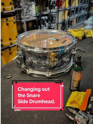 By far, changing out the snare side head of a snare drum is the one task that 99% of drummers dread.  The main reason that tensioning up a snare side head is different is because of how thin the drum head is.  In addition to that, you also have to attach the snare wires back on to drum via the strainer and butt.  This process can be a lot when you don’t practice it enough. Like anything else, you get better at something by doing a bunch of reps on it, and when you think you have it, you do it again.  Drummers do this by playing drums ALL the time.  Yet when it comes to changing out drum heads, this idea falls to the waste side, and we don’t have as much patience with ourselves as we should.  Hopefully, this post can be a guide to you that will take away the mystique of changing out a drum head.  And if you have any questions about what I did in this video, drop a comment, and let’s talk.  And what’s great about the drum community is everyone has their own experiences with this.  Many people will be able to give you answers you can absorb and apply or not apply to your process.  All it comes down to is you putting some time and effort into this beautiful craft. So let’s get to work! What do you guys think? How do you change your snare side drum head? Does the process look similar to this? Leave a comment. Let’s talk about it! Stay creative, and have a great rest of the week. Love you, guys!! Okay. Byeeeee. 🥁🤓👊🏻❤️🙏🏻  — #testabeatdrums #thedrumsultant #drumtuning #snaredrum #snare #drummer #vibe #geartok #drumtok #process #technique #fixxerupper #tuning #sound #CapCut #florida #orlando #drumtuning #tensioning #tipsandtricks #drumhack #drumsultant #techtip #maintenance  