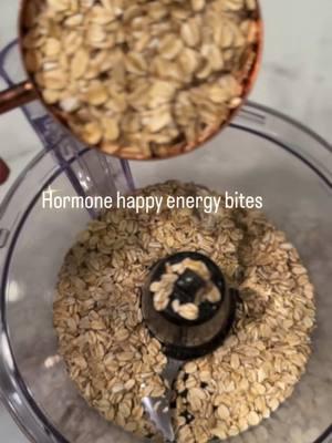 ✨ Menopause Energy Bites ✨ Did you know that the ingredients in these protein-packed energy bites can do more than just satisfy your snack cravings? 🌱 Flaxseeds are tiny powerhouses packed with lignans, natural compounds that mimic estrogen in the body. They can help balance hormones, reduce hot flashes, and even support heart health—key benefits during menopause! 🌰 Walnuts are loaded with omega-3 fatty acids, which promote brain health, reduce inflammation, and support a healthy heart. They’re a must-have for keeping your mind and body strong through hormonal changes. Give this recipe a try and let me know how they make you feel! 💪💜  Ingredients: 	•	2 cups rolled oats 	•	1/2 cup chopped walnuts 	•	1/2 cup almond butter (natural, unsweetened) 	•	2 tablespoons flax seeds (whole or ground) 	•	1/3 cup honey Instructions: 	1.	In a mixing bowl, combine oats, walnuts, flax seeds, almond butter, and honey. Mix well until the ingredients stick together. If the mixture feels dry, add a teaspoon of water at a time until it holds. 	2.	Scoop about 1 tablespoon of the mixture and roll it into balls. 	3.	Place the energy balls on a tray lined with parchment paper. 	4.	Refrigerate for at least 30 minutes to set. 	5.	Store in an airtight container in the fridge for up to one week or freeze for longer storage. #MenopauseSupport #HealthySnacks #EnergyBites #HormoneBalance #MenopauseWellness #HealthyMenopause #over50women 