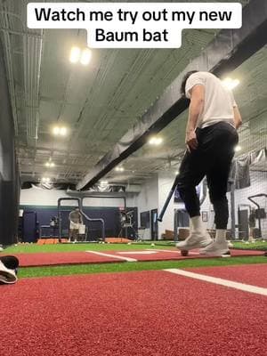 Had a lot of fun swinging my new @Baum Bat #fyp #baseball #baum #athlete #sports #funnyvideo #viralvideo 