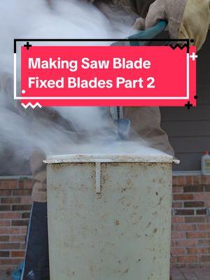 Making fixed blades in your garage Part 2 #diyproject #fixedblade #knifemaking #garageprojects #redneckscience 