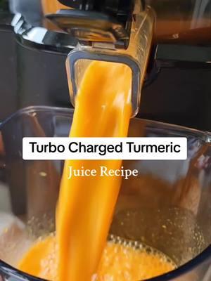 Turmeric and ginger have anti-inflammatory properties and may help with digestion 🧡 This recipe is also a good source of Vitamin C! #freshjuice #turmeric #juicerecipe #freshjuice #juicetrend #juicingrecipes #juicing 